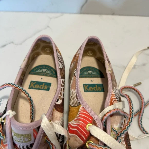 Justina Blakeney Keds X Jungalow Champions Pink Chorus Sneakers women 6.5 NWT - Picture 3 of 8